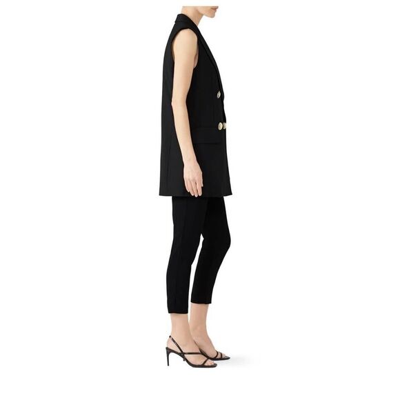 Co Collection Black double breasted virgin wool blazer vest size small - Picture 3 of 13